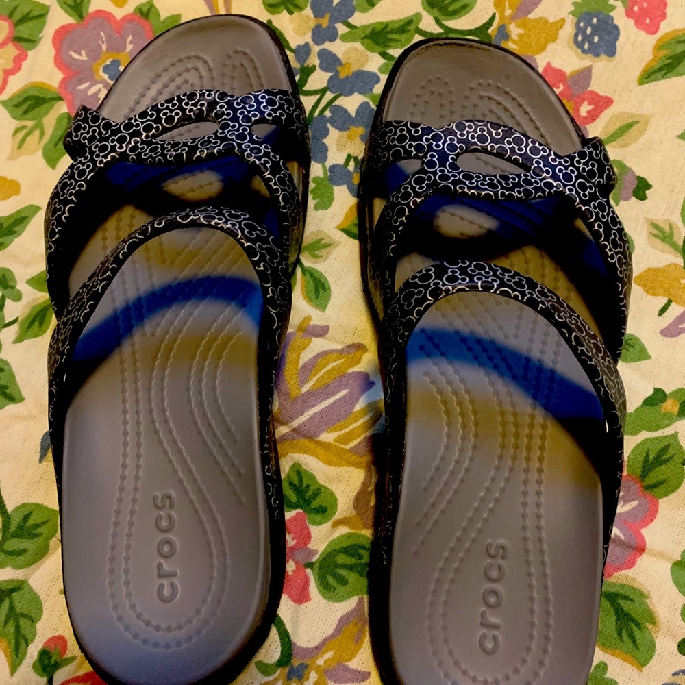 Disney Croc slides- size 9